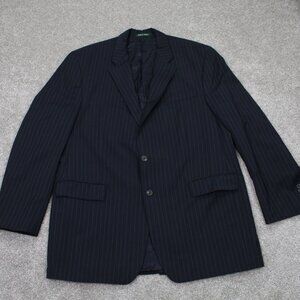 LAUREN Ralph Lauren Blazer Men 46L Black Wool/Cashmere Blend Sports Jacket Coat